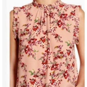 W A Y F WAYF WHERE ARE YOU FROM Floral Flowers Patterns Ruffle neck Blouse XS